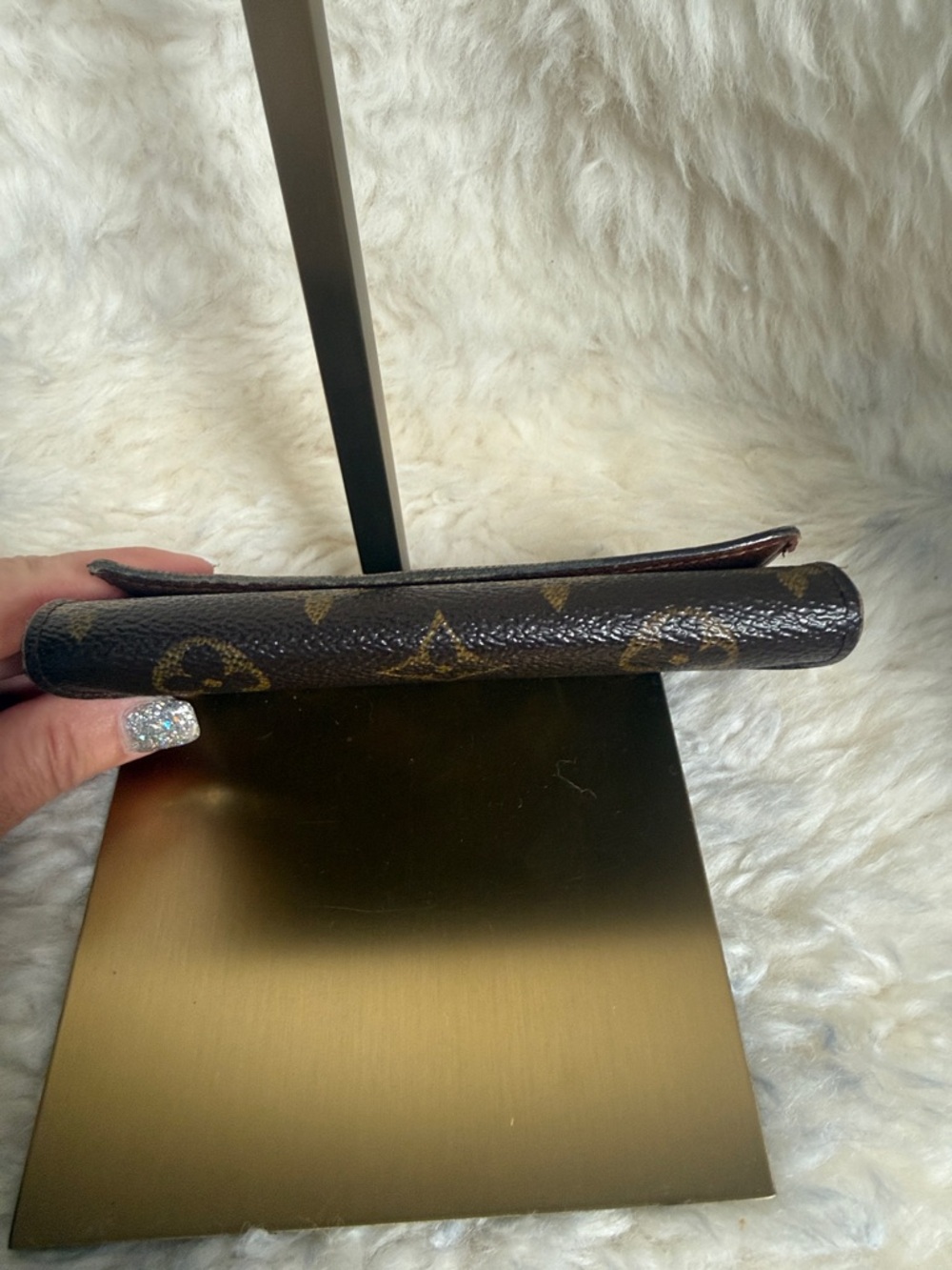 Louis Vuitton Monogram Canvas Trifold Wallet - Dark Brown and Gold - Picture 6 of 7